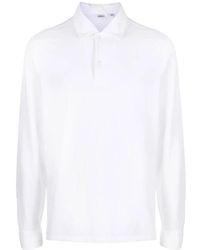 Aspesi - Tops ,Wit ,Katoen Luigi Lange Mouwen Polo - Lyst