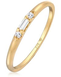 Elli Jewelry - Gouden Ring Met Topaas Edelstenen - Lyst