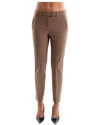 Marella - Broeken ,Bruin ,Wol Mllfuoco Slim-Fit Broek - Lyst