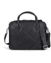 Howard London - Geflochtene Schwarze Leder Laptoptasche - Lyst