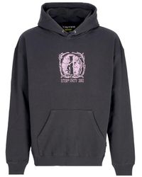 Iuter - Hoodies & Sweatvesten ,Grijs ,Katoen Lichte Hoodie Met Voorzak - Lyst
