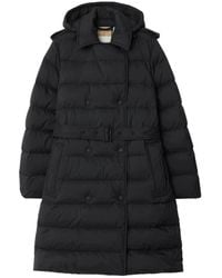 Burberry - Mid-Length Nylon Hooded Puffer Coat - Lyst