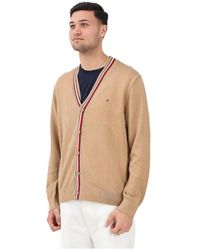 Tommy Hilfiger - Strickjacke Mit Streifen - Lyst