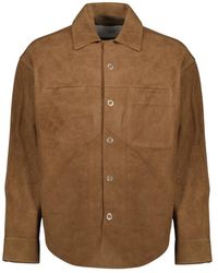 Ami Paris - Leren Overshirt - Lyst