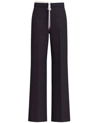 Marella - Broeken ,Blauw ,Polyester Emmfetta Wijde Broeken - Lyst