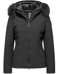 Bomboogie - Jassen ,Zwart ,Jacket + Raccoon Fur - Lyst