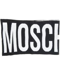 Moschino - Maxi logo bicolor schal - Lyst
