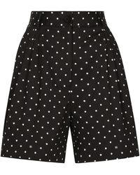 Dolce & Gabbana - Shorts de lunares de talle alto - Lyst