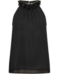 Cream - Sleeveless Tops - Lyst