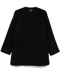Theory - Schwarzer wollmantel - Lyst