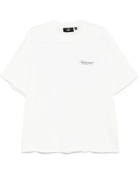 Represent - Wit Katoenen T-Shirt Met Logo-Opdruk - Lyst