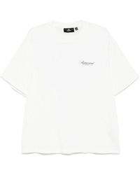 Represent - Wit Katoenen T-Shirt Met Logo-Opdruk - Lyst