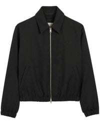 Ami Paris - Jassen ,Zwart ,Wol Wolled Gevoerde Jas Met Ami De Coeur - Lyst