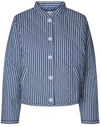 Lolly's Laundry - Jassen ,Blauw ,Gestreepte Jas Voor Vrouwen - Lyst