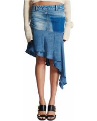 Balmain - Denim Skirts - Lyst