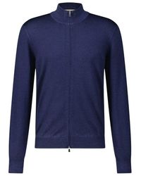 Gran Sasso - Woll-cardigan gerader schnitt, weicher strick - Lyst
