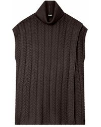 GUSTAV - Truien & Vesten ,Bruin ,Edie Gebreide Cape - Lyst
