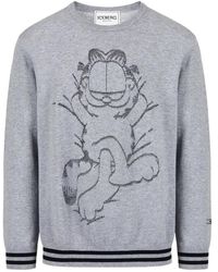 Iceberg - Truien & Vesten ,Grijs ,Katoen Pullover Met Garfield-Design - Lyst