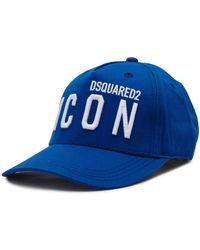 DSquared² - Accessoires ,Blauw ,Katoen Hoed Accessoires - Lyst