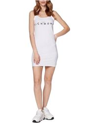RICHMOND - Ärmelloses baumwollkleid mit logodetail - Lyst