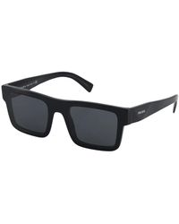 Prada - Schwarze rechteckige sonnenbrille - Lyst