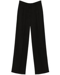 Sportmax - Broeken ,Zwart ,Wijde Broek - Lyst