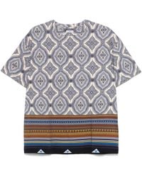 Etro - Tops ,Veelkleurig ,Kleurrijke T-Shirts En Polo's, Ronde Hals - Lyst