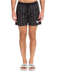 EA7 - Gestreifte badehose mit elastischem bund - Lyst