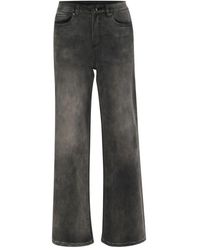 Kaffe - Jeans ,Grijs ,Denim Hoge Taille Jeans Medium Grijs Denim - Lyst