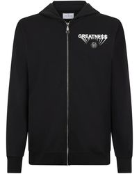 Philipp Plein - Fleece Zip Hoodie Greatness - Lyst