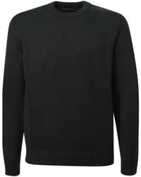 Zanone - Truien & Vesten ,Zwart ,Wol Trui Met Ronde Hals En Lange Mouwen - Lyst