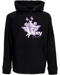 Obey - Hoodies & Sweatvesten ,Zwart ,Katoen Liefde Basic Hooded Fleece Hoodie - Lyst