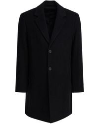 Vince - Klassieke Zwarte Wollen Jas Aw25 - Lyst