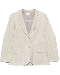 Alysi - Lichtgrijs Zijde Nylon Jas - Lyst