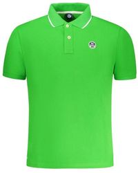 North Sails - Tops ,Groen ,Katoen Groen Klassiek Katoenen Poloshirt - Lyst