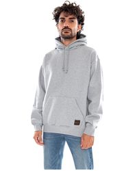 Levi's - Hoodies & Sweatvesten ,Grijs ,Katoen Workwear Po Hoodie Desert Palm Brushed F - Lyst