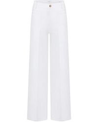Cambio - Pantalones anchos y elegantes en blanco puro - Lyst