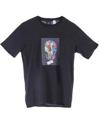 Paul Smith - Tops ,Zwart ,Katoen Colour Skull T-Shirt - Lyst