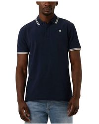 G-Star - Tops ,Blauw ,Katoen Slim Stripe Polo T-Shirt Blauw - Lyst