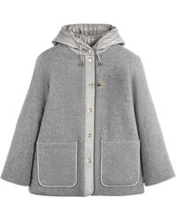 Fay - Jassen ,Grijs ,Leer Giaccone Field Jacket - Lyst