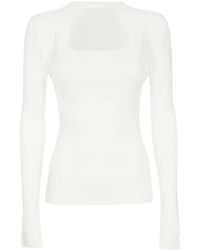 Dondup - Gestricktes viskose-blend-top mit ausschnitten - Lyst