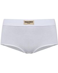 DSquared² - Ondergoed ,Wit ,Leer Logo Boxers - Lyst