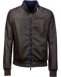 Gimo's - Reversible leather bomber jacket - Lyst