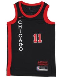 Nike - Basketbaltanktop Voor Nba City Edition 2023/24 Swingman Jersey Nr. 11 Demar Derozan Chibul Zwart/Universiteitsrood - Lyst