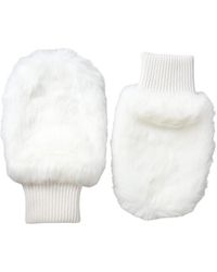 Dolce & Gabbana - Acrylic Knitted Fur Wrist Mitten Gloves - Lyst