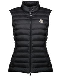Moncler - Jassen ,Zwart ,Leer Igens Vest - Lyst