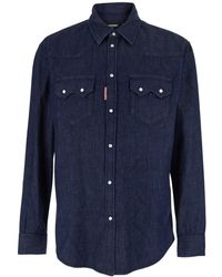 DSquared² - Patch-Pocket Denim Shirt - Lyst
