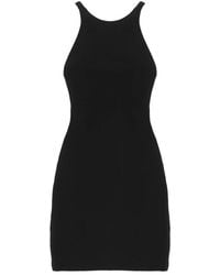 ANDAMANE - Kleedjes ,Zwart ,Ronde Hals Mouwloze Jurk Met Open Rug - Lyst