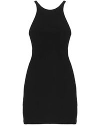 ANDAMANE - Kleedjes ,Zwart ,Ronde Hals Mouwloze Jurk Met Open Rug - Lyst