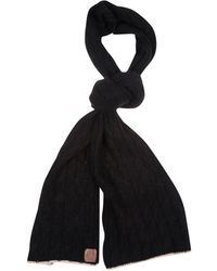 Eleventy - Accessoires ,Zwart ,Kasjmier Gevlochten Cashmere Wintersjaal - Lyst